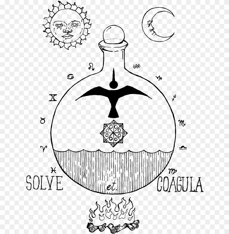 My Final Alchemical Illustration Design Solve Et Coagula, Gray Free Png Download