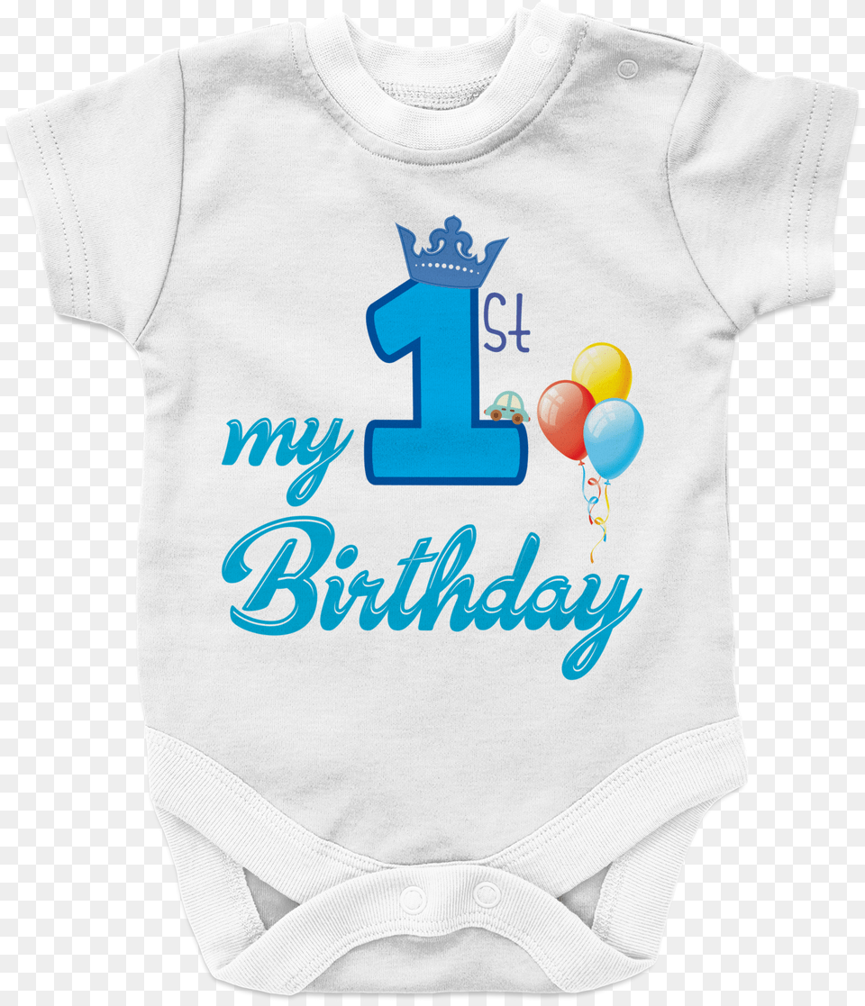 My First Birthday Boy Baby Onesie U2013 Ravensdesignshopcom Firmas Con El Nombre De Andrea, Clothing, T-shirt, Balloon, Shirt Png