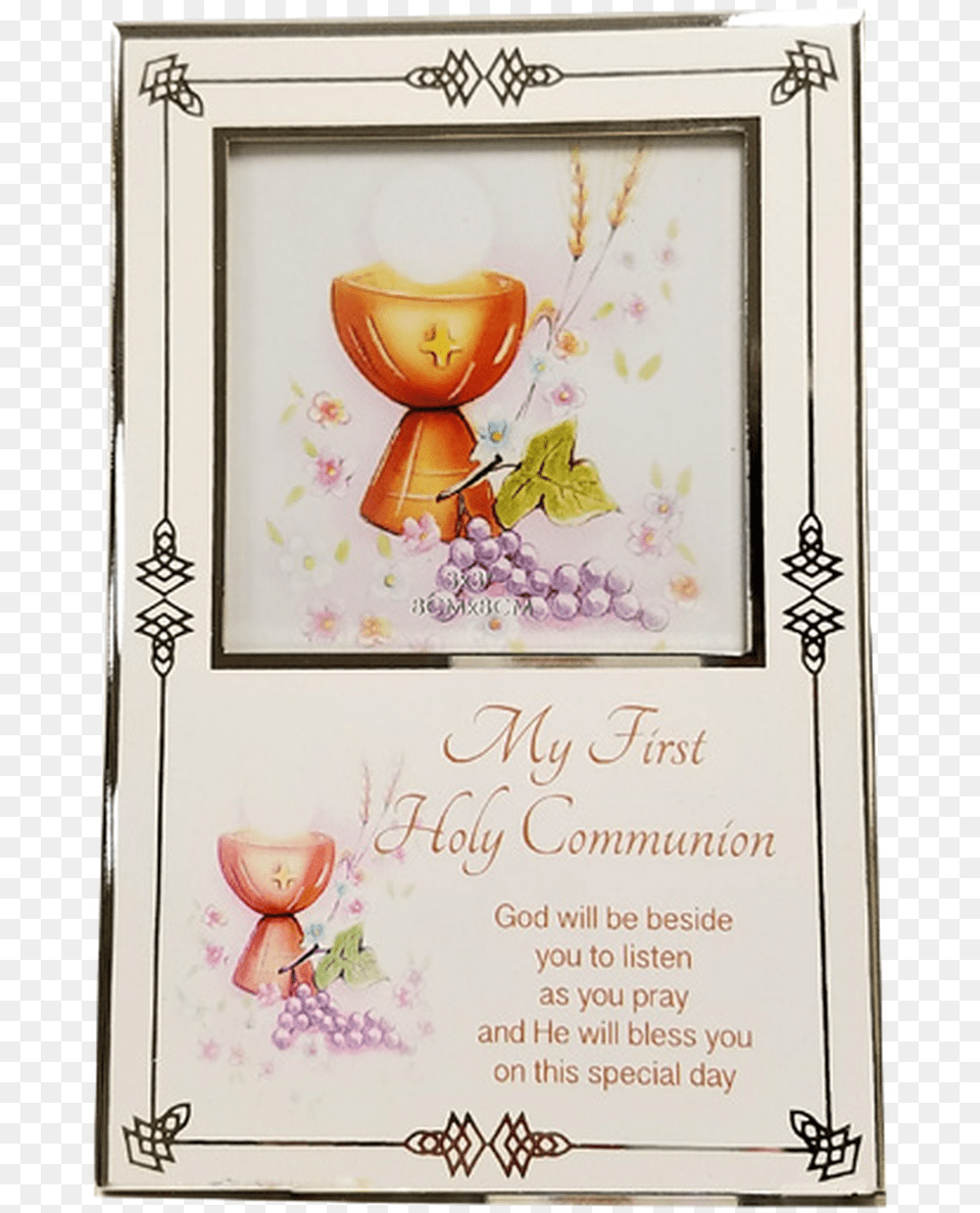 My First Holy Communion Frame With Saying Picture Frame, Envelope, Greeting Card, Mail, Baby Png Image