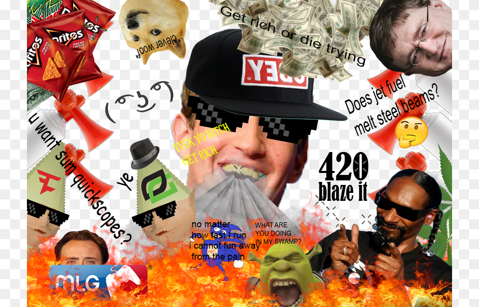 My First Photo Created In Photoshop Hope You Like It Gabe Newell Smile, Cap, Hat, Collage, Art Png Image