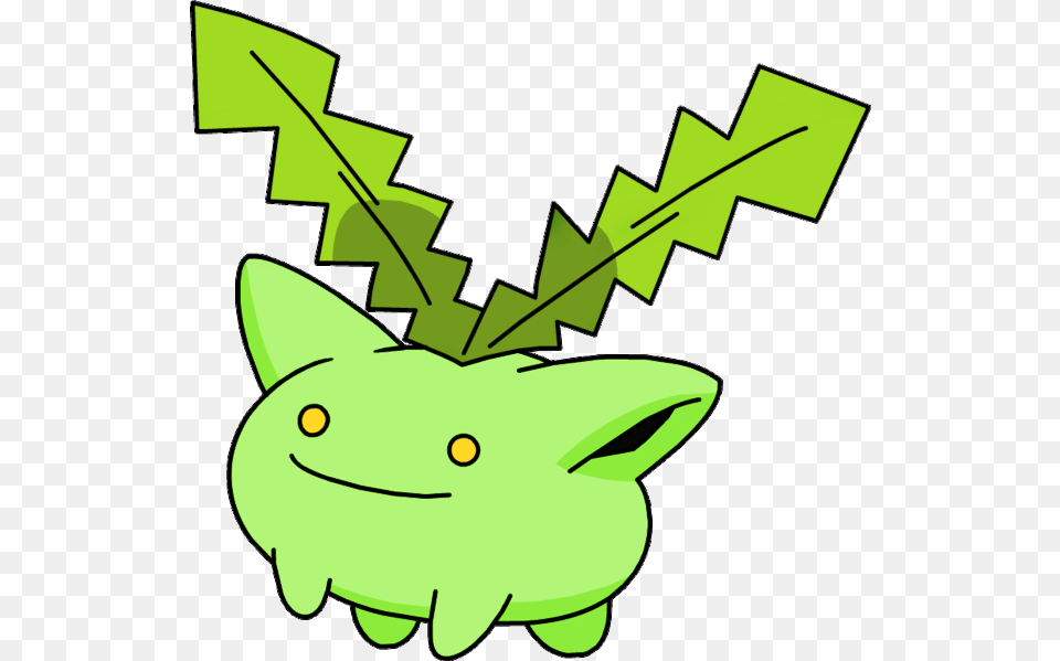 My First Shiny Was A Hoppip Pokemon Hoppip, Green, Leaf, Plant, Animal Png Image