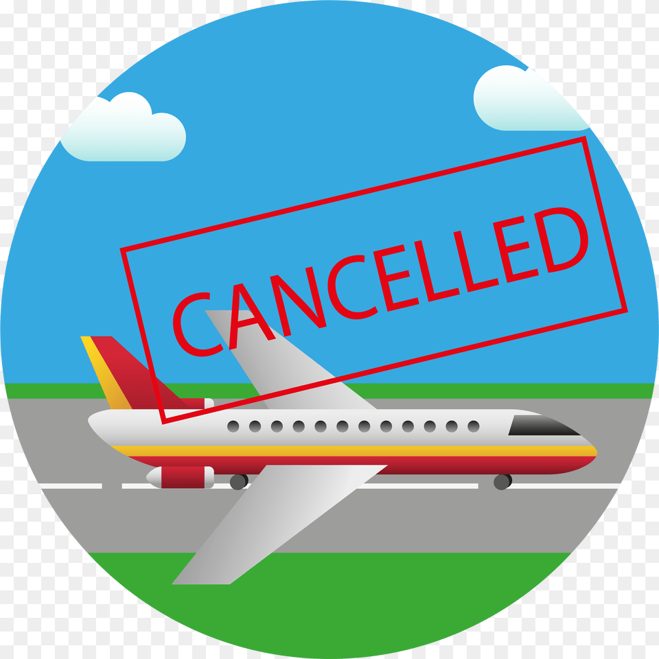 My Flight Got Cancelled Canceled Flight Cartoon, Aircraft, Airliner, Airplane, Transportation Png Image