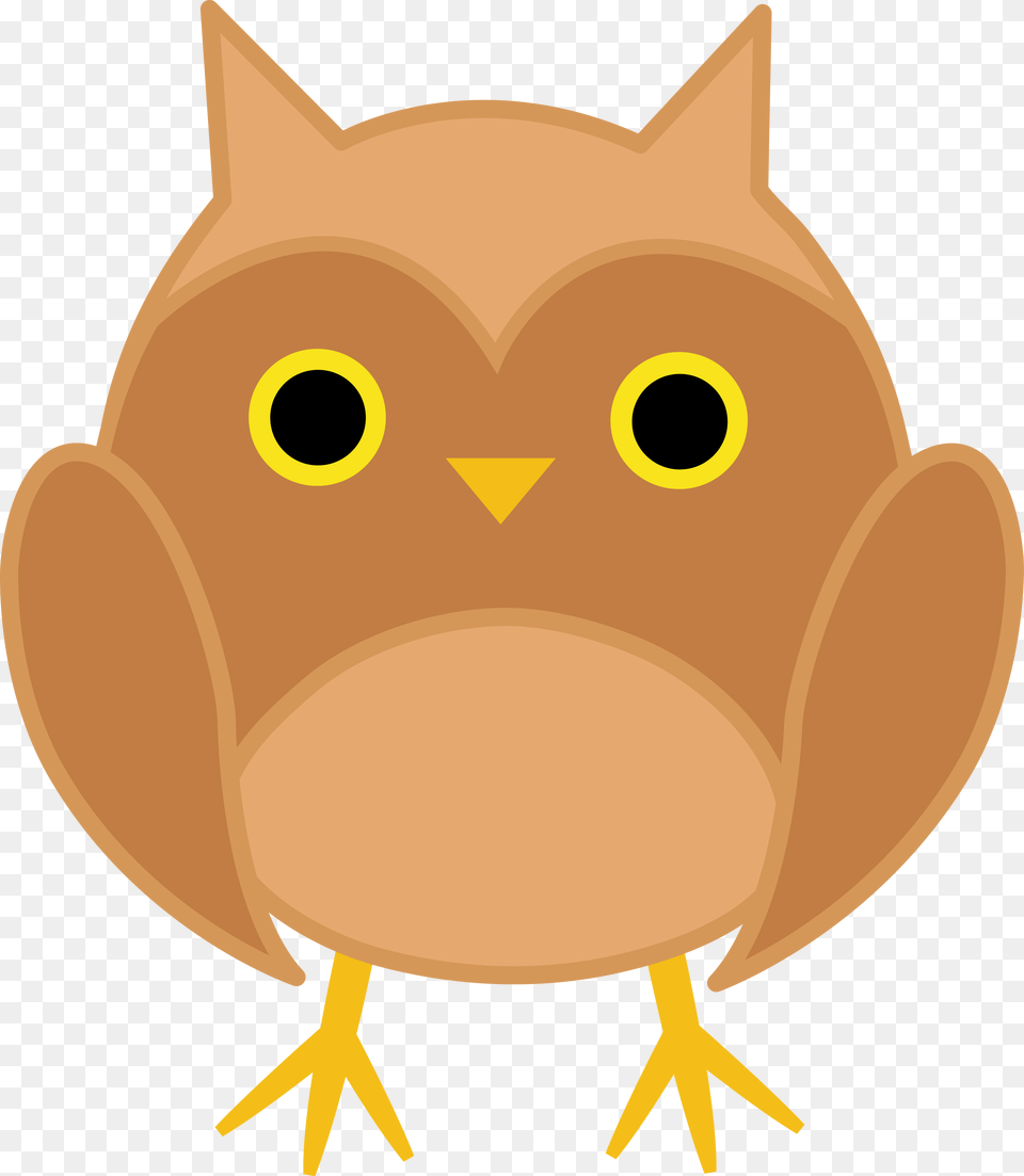 My Free Clip Art Of A Little Brown Owl Owls Owl, Animal, Cat, Mammal, Pet Png Image