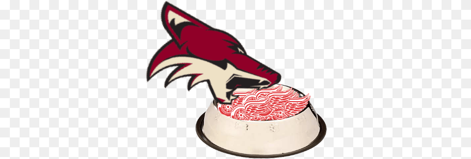 My Friend39s Fb Photo Is A Lame Picture Of The Red Wings Arizona Coyotes 4x4 Die Cut Decal Color, Cream, Dessert, Food, Icing Free Png Download