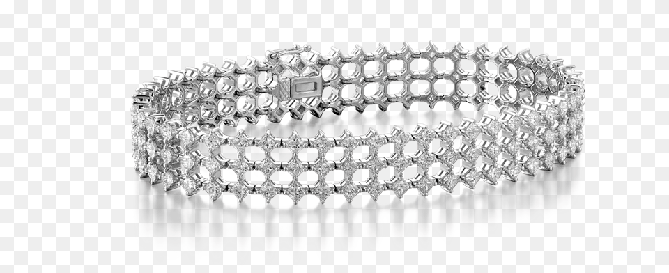 My Girl Diagonal Triple Row Bracelet 18k White Gold Bracelet, Accessories, Jewelry, Food, Dessert Free Png