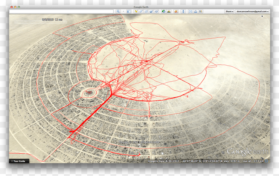 My Gps Track From Burning Man Circle, Chart, Plot Png