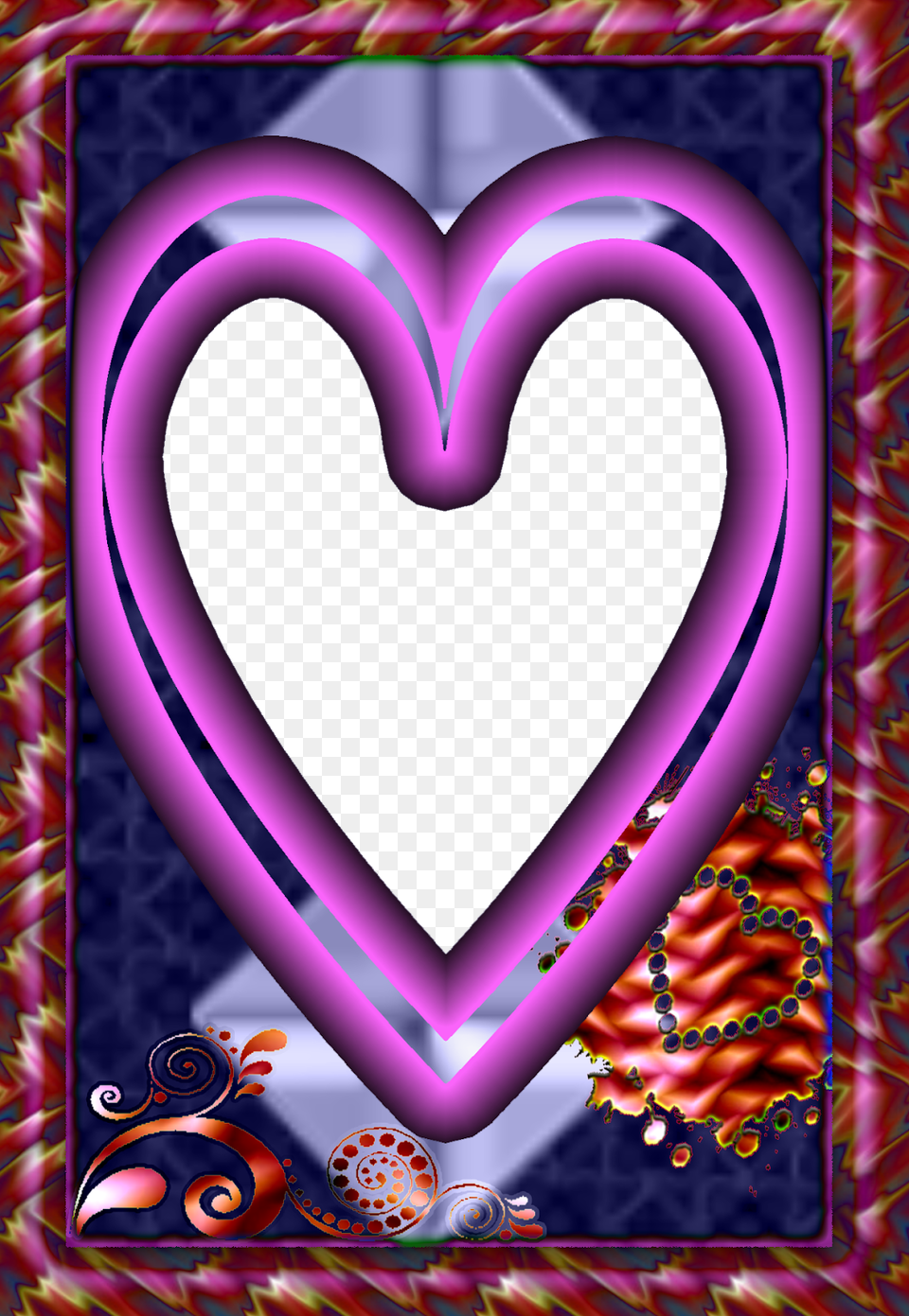 My Heart 3 Frame Heart, Purple Free Png Download