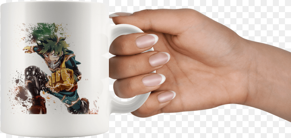 My Hero Academia Anime Mug, Person, Body Part, Hand, Finger Free Transparent Png