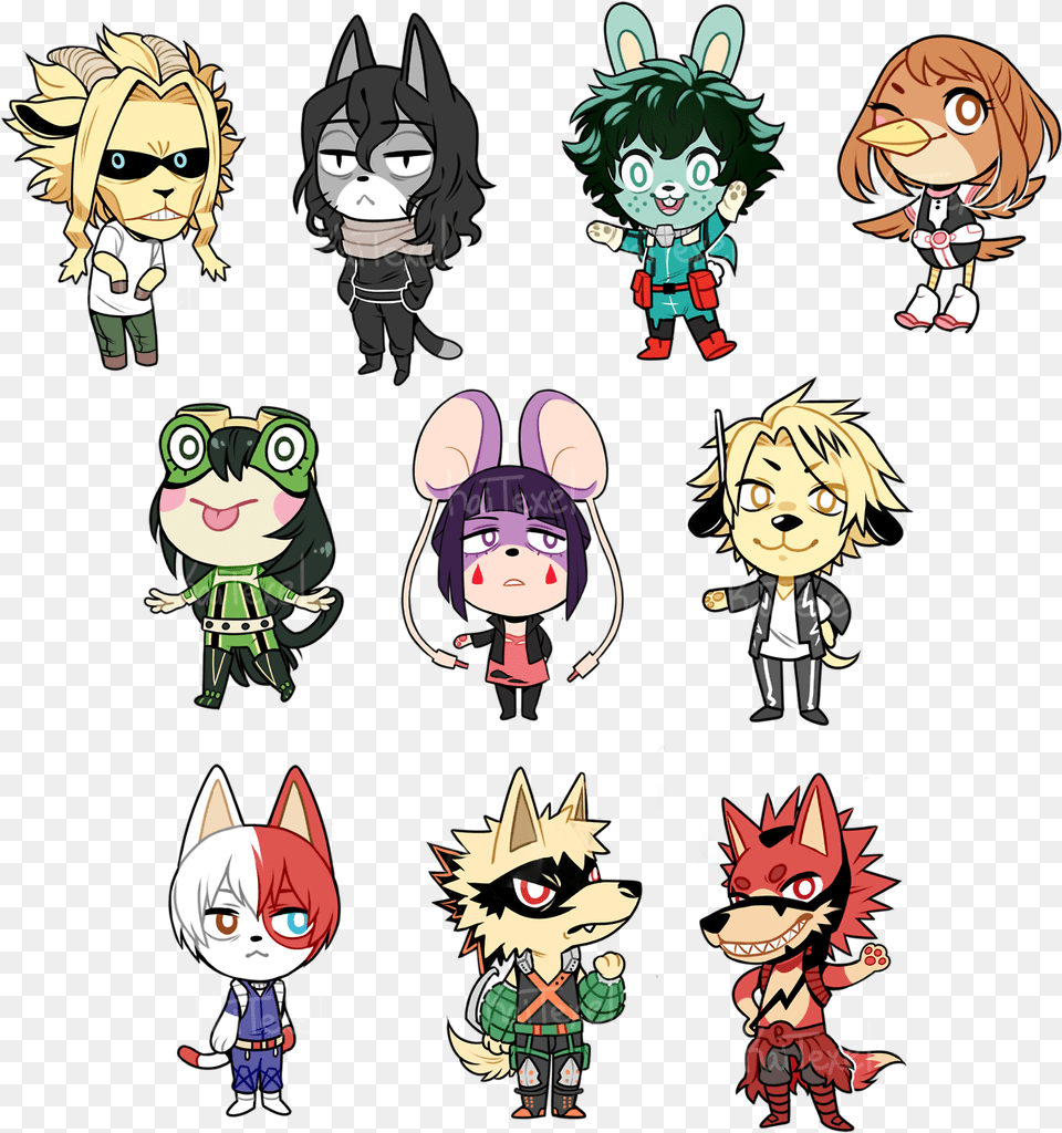 My Hero Academia As Animals, Book, Comics, Publication, Baby Free Png Download