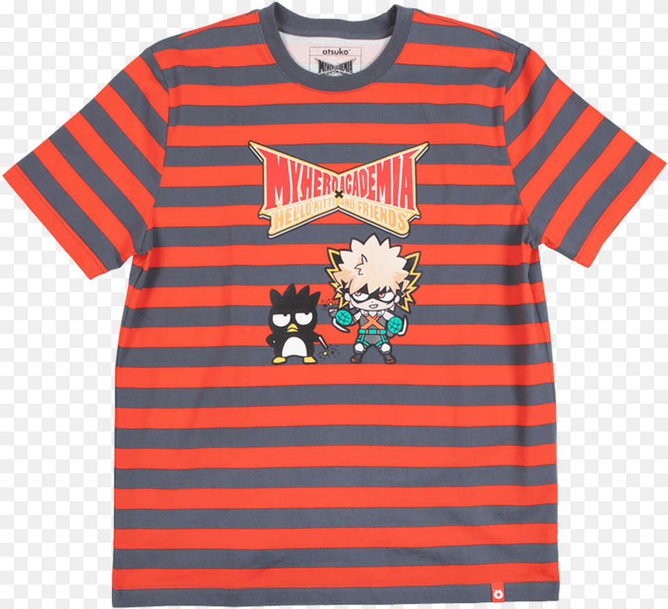 My Hero Academia X Hello Kitty U0026 Friends Bakugou Stripe Tee Short Sleeve, Clothing, Shirt, T-shirt, Baby Free Transparent Png