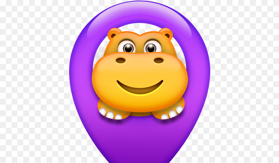 My Hippo Space Map Pin Mobile Pin Map Icon Illustration Smiley, Purple, Disk Png Image