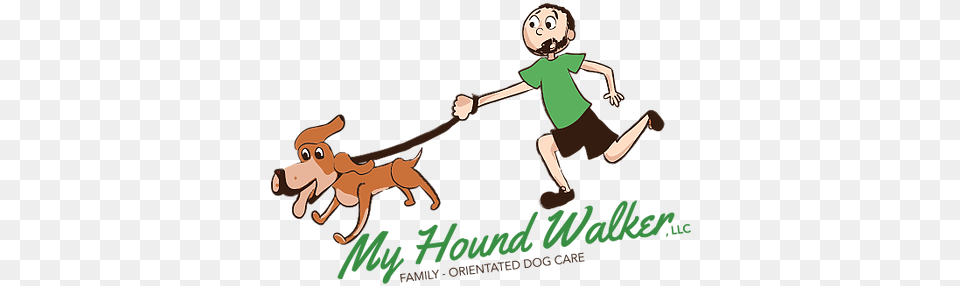 My Hound Walker Cartoon, Person, Animal, Canine, Mammal Free Png Download