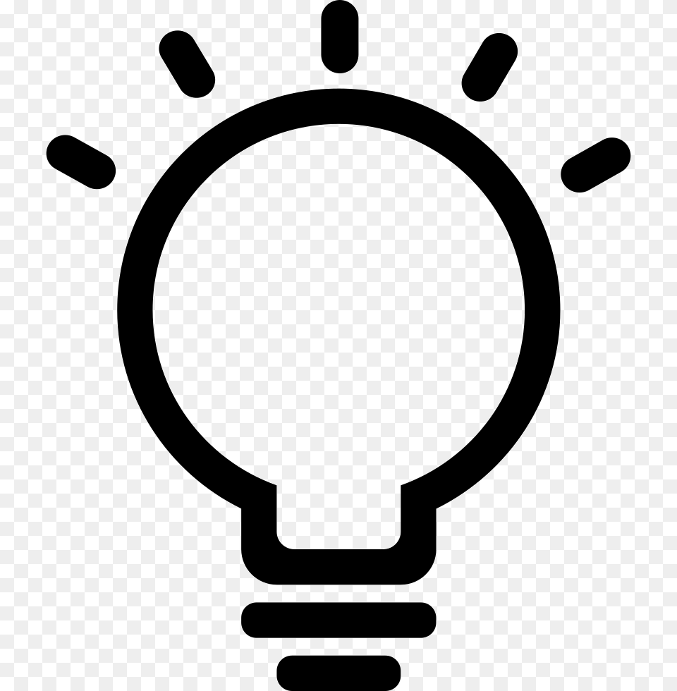 My Idea Icon Light, Lightbulb, Stencil, Device Free Png Download