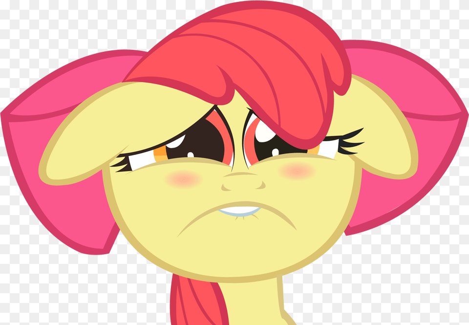 My Little Pony Apple Bloom Sad Face Transparent Cartoon My Little Pony Apple Bloom Sad, Book, Comics, Publication Free Png
