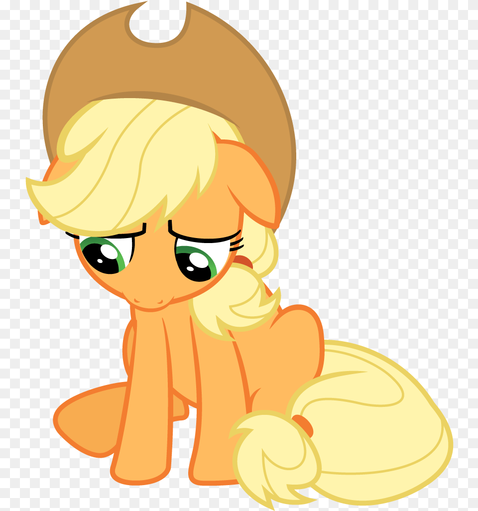 My Little Pony Applejack Scared, Face, Head, Person, Baby Free Png Download