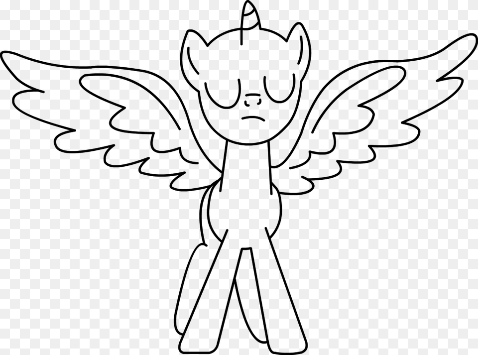 My Little Pony Base Coloring Pages My Little My Little Pony Outlines, Gray Free Transparent Png
