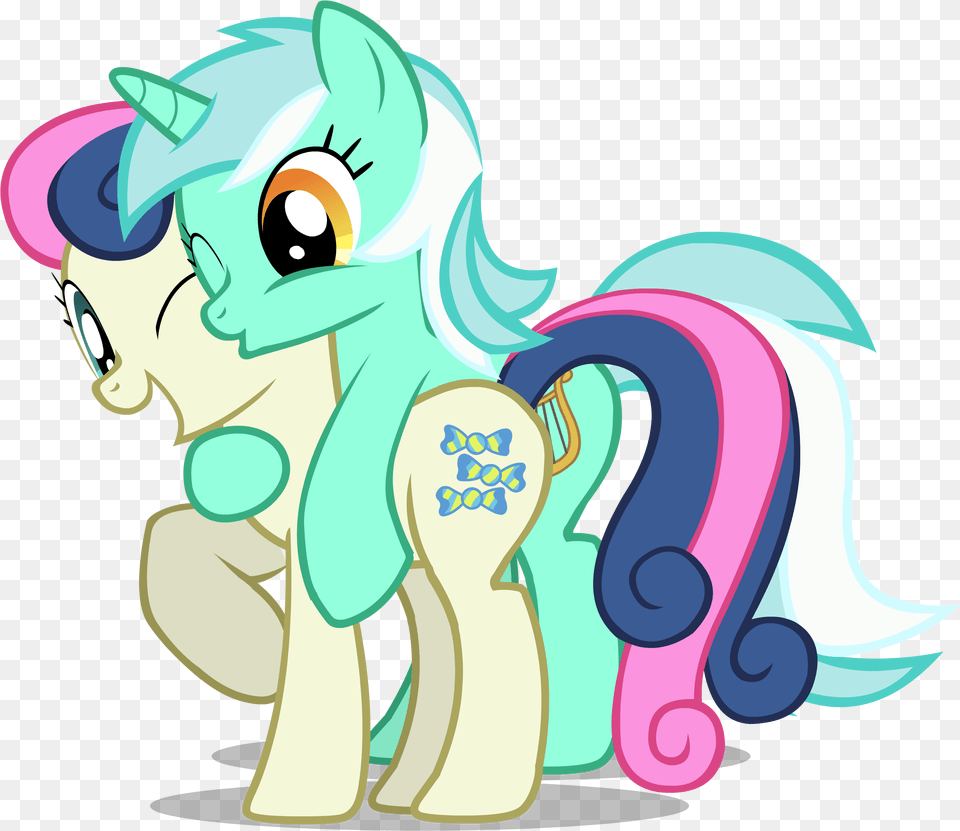 My Little Pony Bonbon And Lyra, Art, Graphics, Baby, Person Png