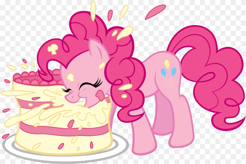 My Little Pony Clipart Birthday Cake Pinkie Pie With Birthday Cake, Birthday Cake, Cream, Dessert, Food Png