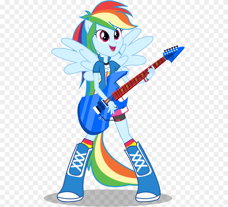 My Little Pony Equestria Girls Rainbow Dash Pony Up, Baby, Guitar, Musical Instrument, Person Png Image