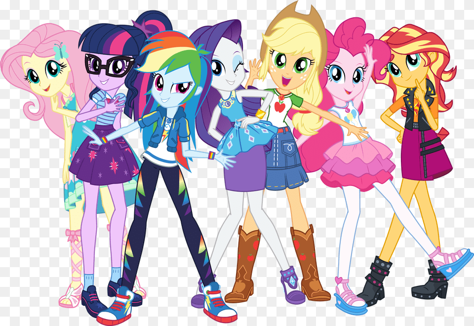 My Little Pony Equestria Girls Short Mlp Equestria Girls Mane 7 Png