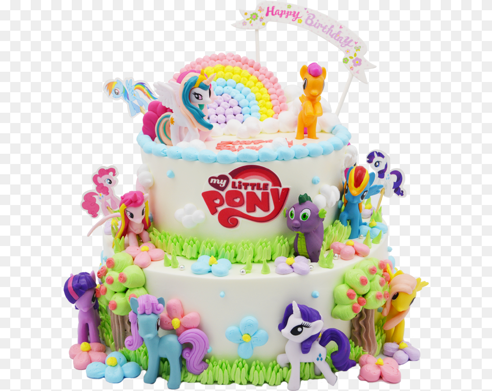 My Little Pony Friendship, Birthday Cake, Cake, Cream, Dessert Free Png Download