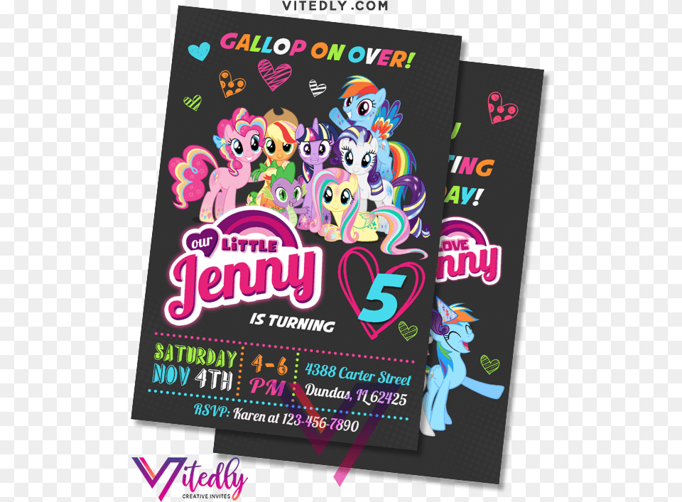My Little Pony Invitation My Little Pony, Advertisement, Poster Png Image