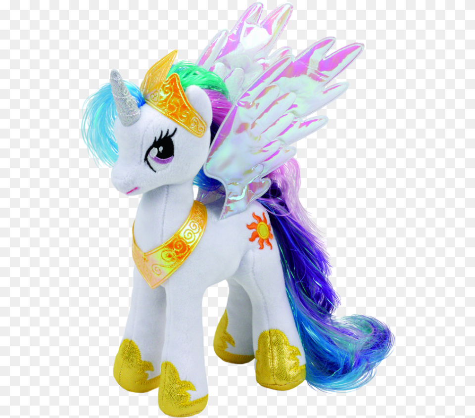 My Little Pony Princess Celestia Beanie Babies My Little Pony Princess Celestia Toys, Toy, Plush, Face, Head Png