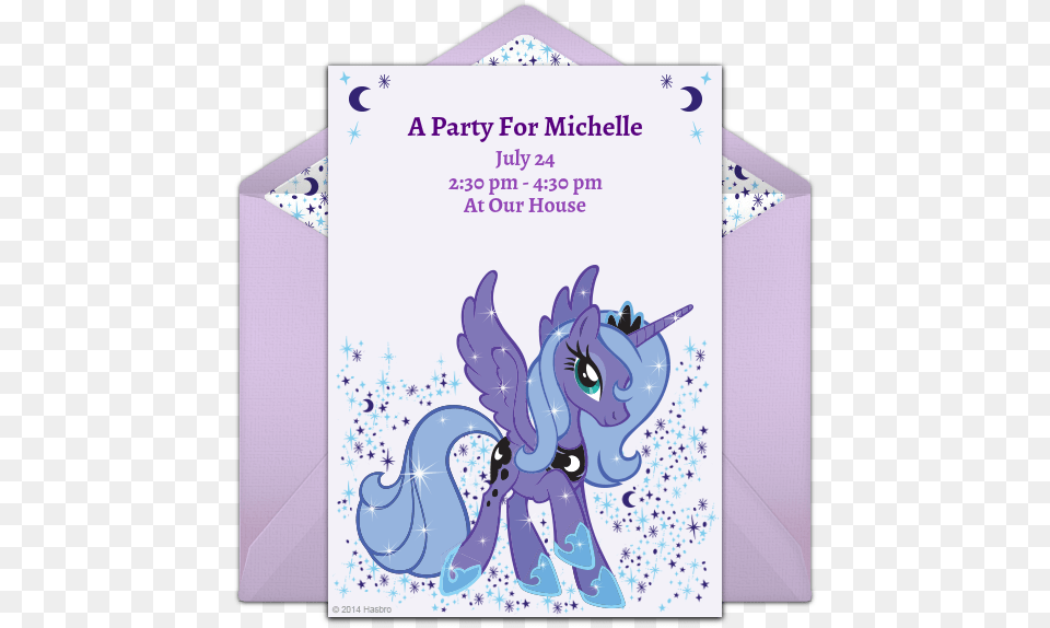 My Little Pony Princess Luna Invitation, Envelope, Greeting Card, Mail Free Png Download