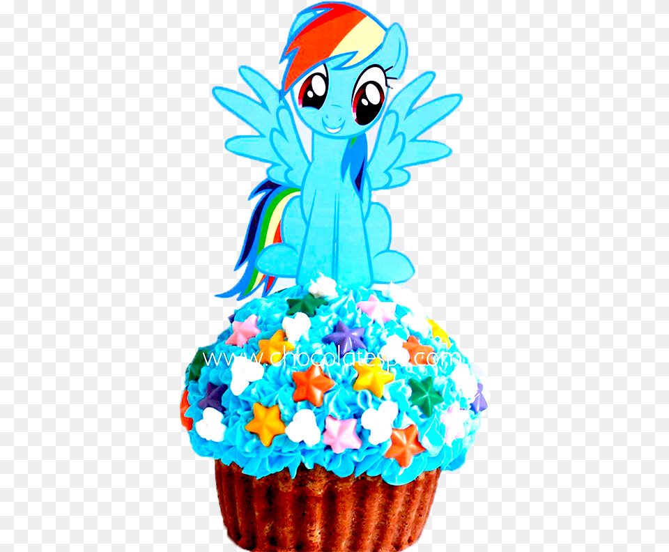 My Little Pony Rainbow Dash Jpg, Cake, Cream, Cupcake, Dessert Free Png Download