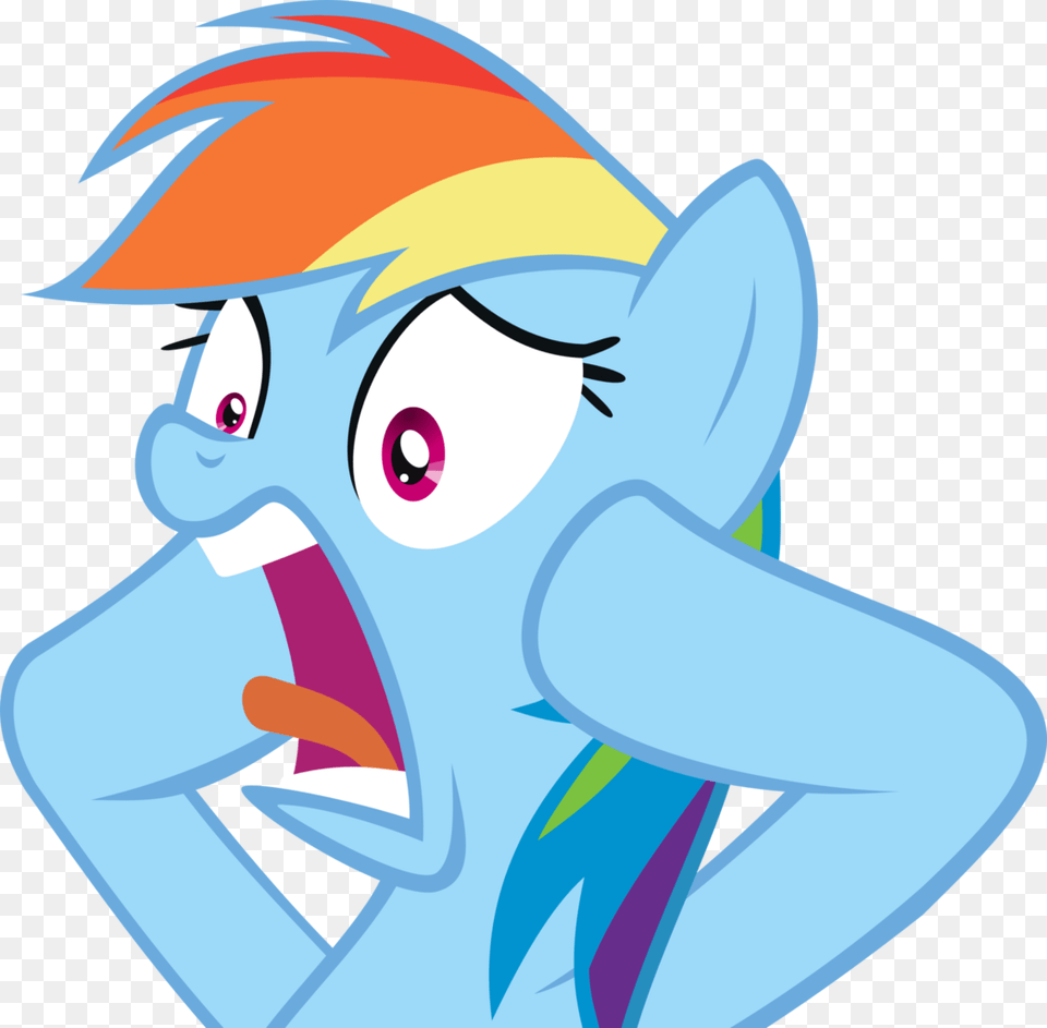 My Little Pony Rainbow Dash Shocked Clipart Download My Little Pony Rainbow Dash Surprised, Book, Comics, Publication, Art Png Image