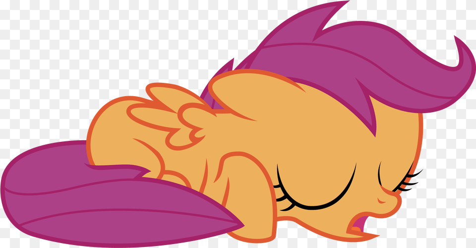 My Little Pony Scootaloo Sleeping, Person, Massage, Cartoon, Animal Free Png