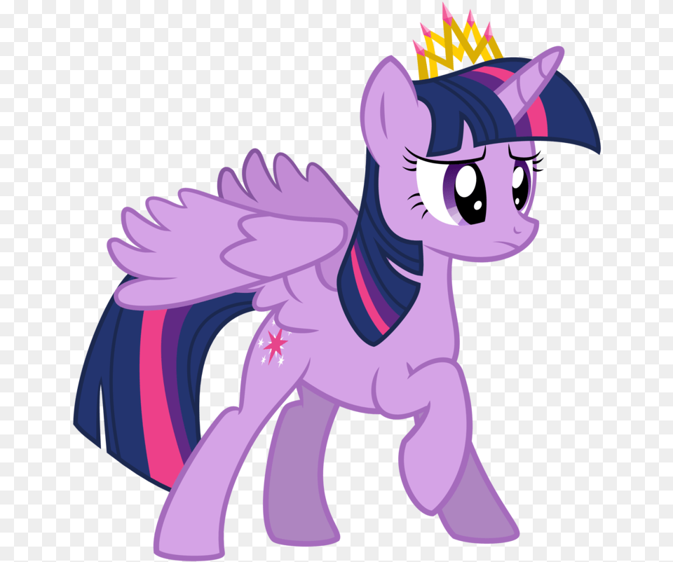 My Little Pony Twilight Sparkle With Crown, Purple, Book, Comics, Publication Png