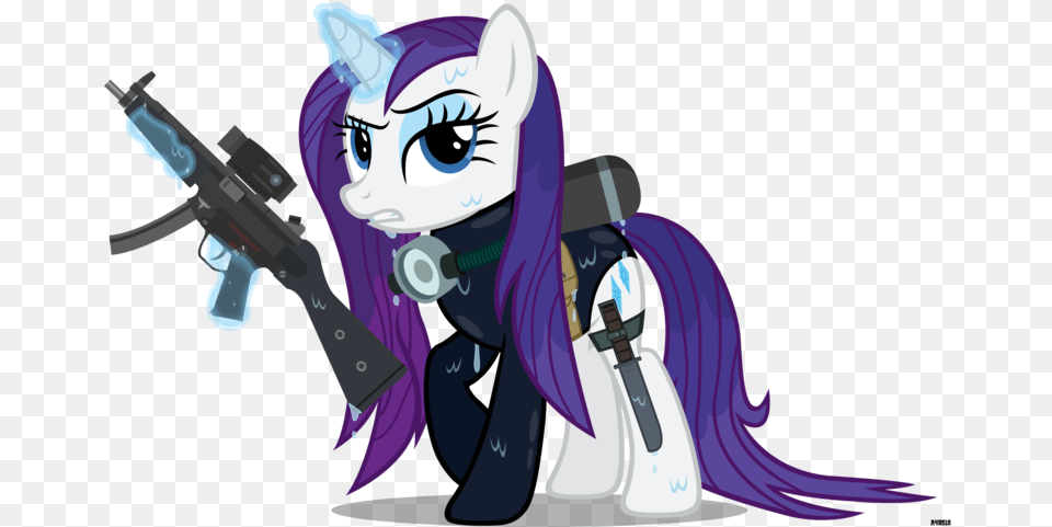 My Little Pony Wet Rarity, Gun, Book, Comics, Weapon Free Png