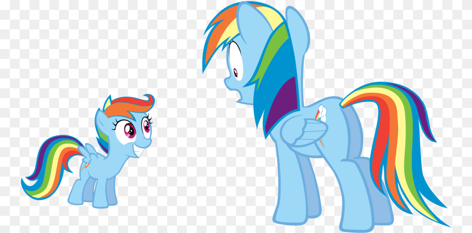 My Little Pony Xvi Rainbow Dash And Filly Applejack, Art, Graphics Free Png Download