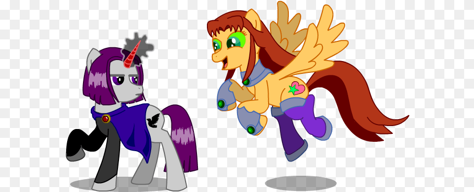 My Little Titans By Montecreations Teen Titans Go Starfire Mlp, Book, Comics, Publication, Baby Free Png