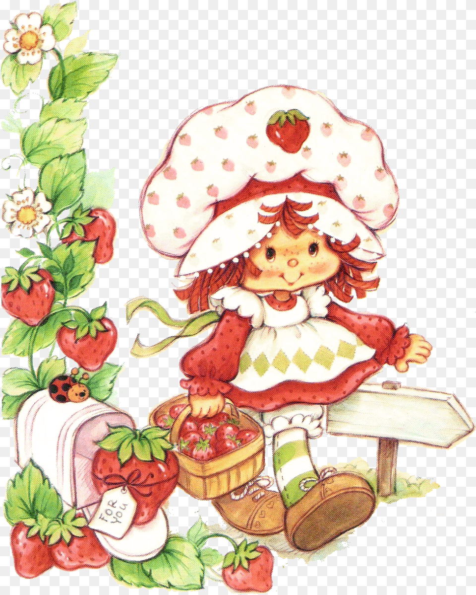 My Love For Strawberry Season Mixed With The Cute And Strawberry Shortcake Vintage, Baby, Person, Head, Face Free Transparent Png
