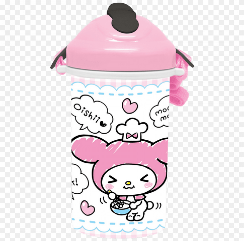 My Melody 3d Bottle 400 Ml Water Bottle, Water Bottle, Shaker, Face, Head Free Png Download