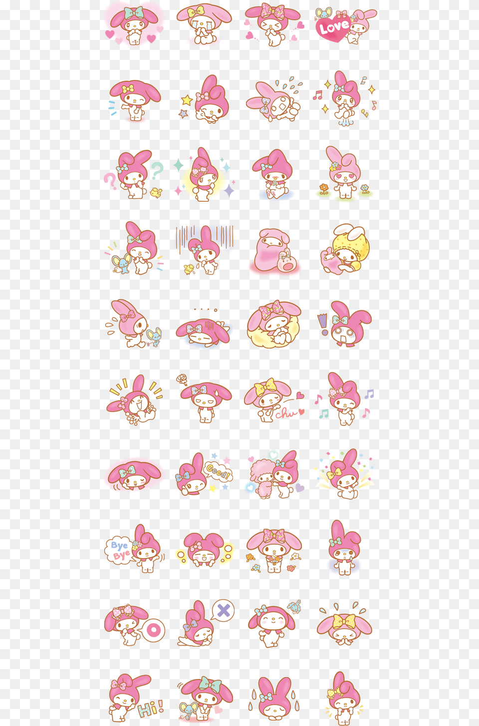 My Melody By Sanrio My Melody Whatsapp Sticker, Pattern, Person, Home Decor Free Png Download