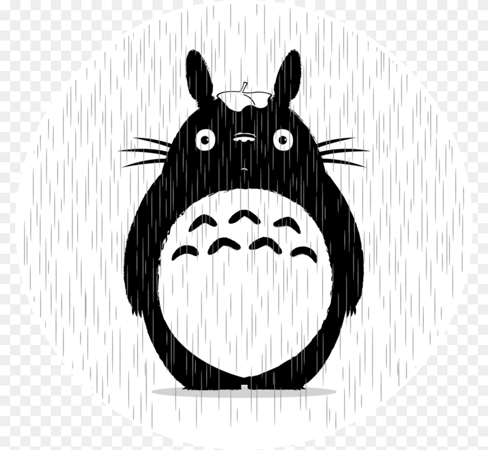 My Neighbor Totoro Black And White, Stencil, Logo, Face, Head Png Image