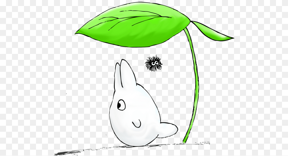 My Neighbour Art Ghibli Chibi Totoro, Leaf, Plant, Animal, Mammal Png