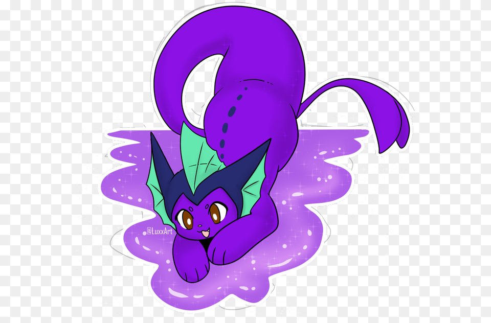 My New Vaporeon Sona Made With A Base By Luxxart Https Cartoon, Purple, Art, Graphics, Baby Free Transparent Png
