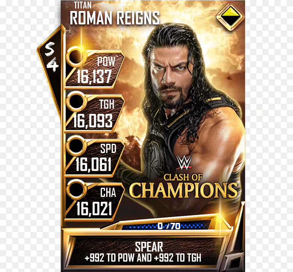 My Next Card Is The Big Dog Wweromanreigns Get Well Roman Reigns Mitb Card Wwe Supercard, Advertisement, Poster, Adult, Male Png