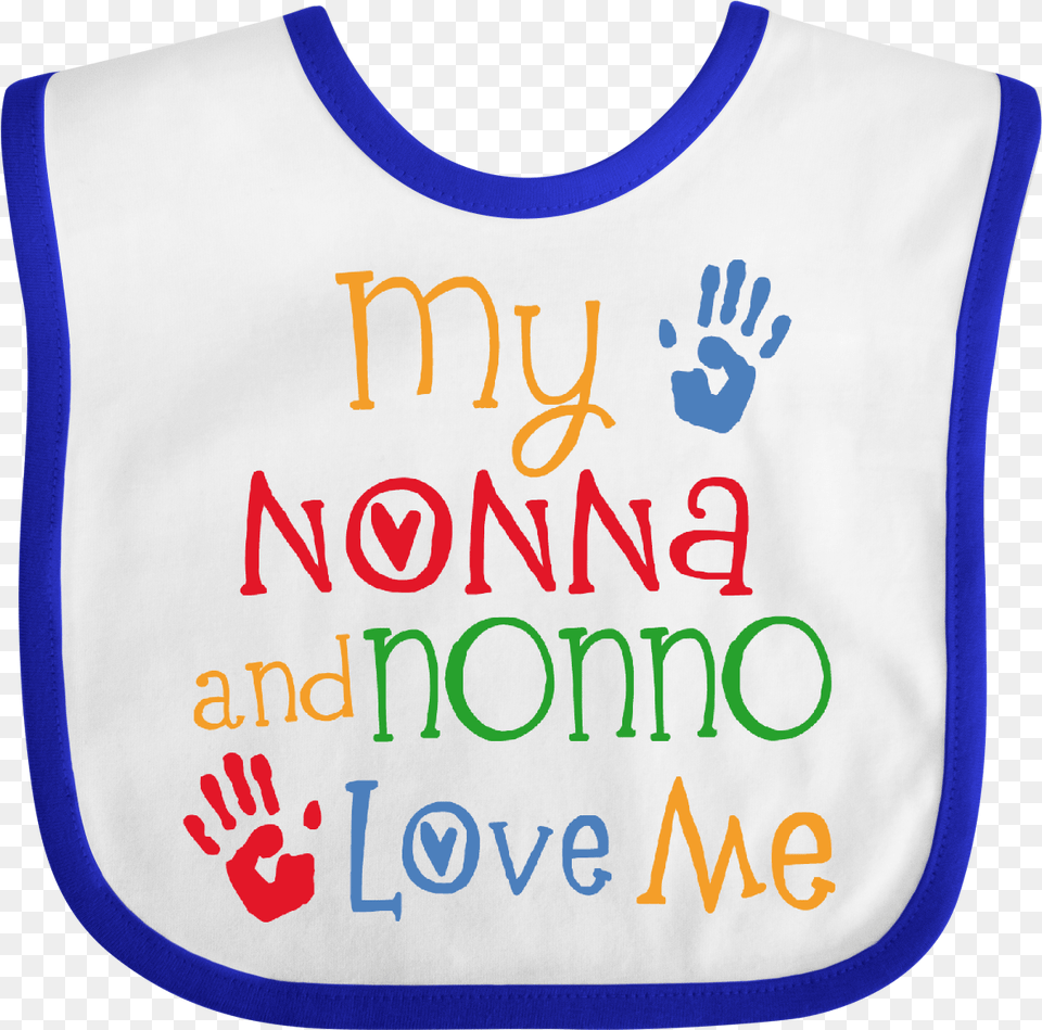 My Nonna And Nonno Love Me Grandchild Baby Bib White Active Tank, Person Free Png Download