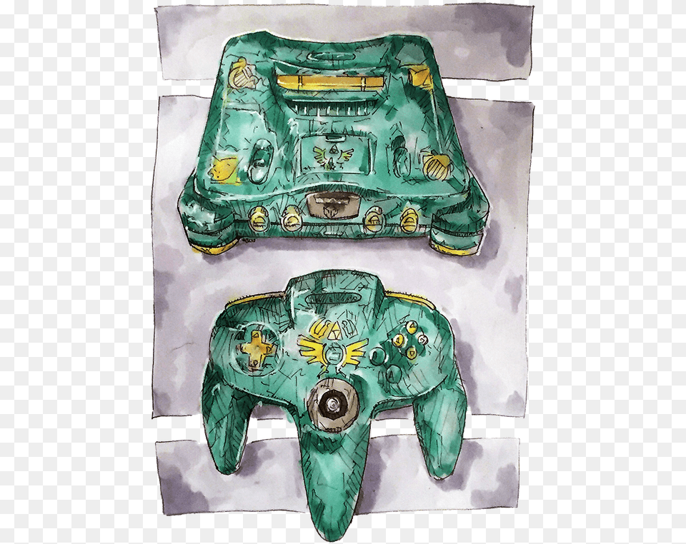 My Ocarina Of Time N64 And Matching Hori Pad Mini Video Games, Animal, Elephant, Mammal, Wildlife Png Image