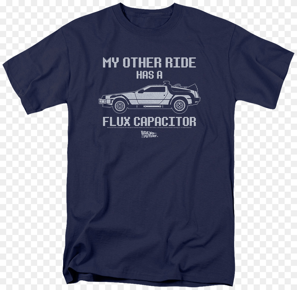 My Other Ride Back To The Future T Shirt Tee Shirt Battlestar Galactica, Clothing, T-shirt, Car, Transportation Free Png Download