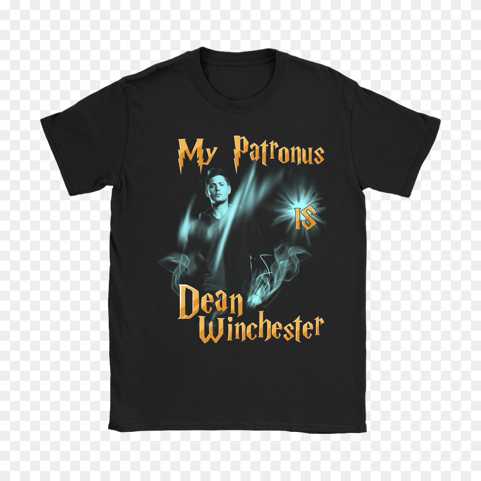 My Patronus Is Dean Winchester Supernatural Shirts Teeqq Store, Clothing, T-shirt, Adult, Male Free Png