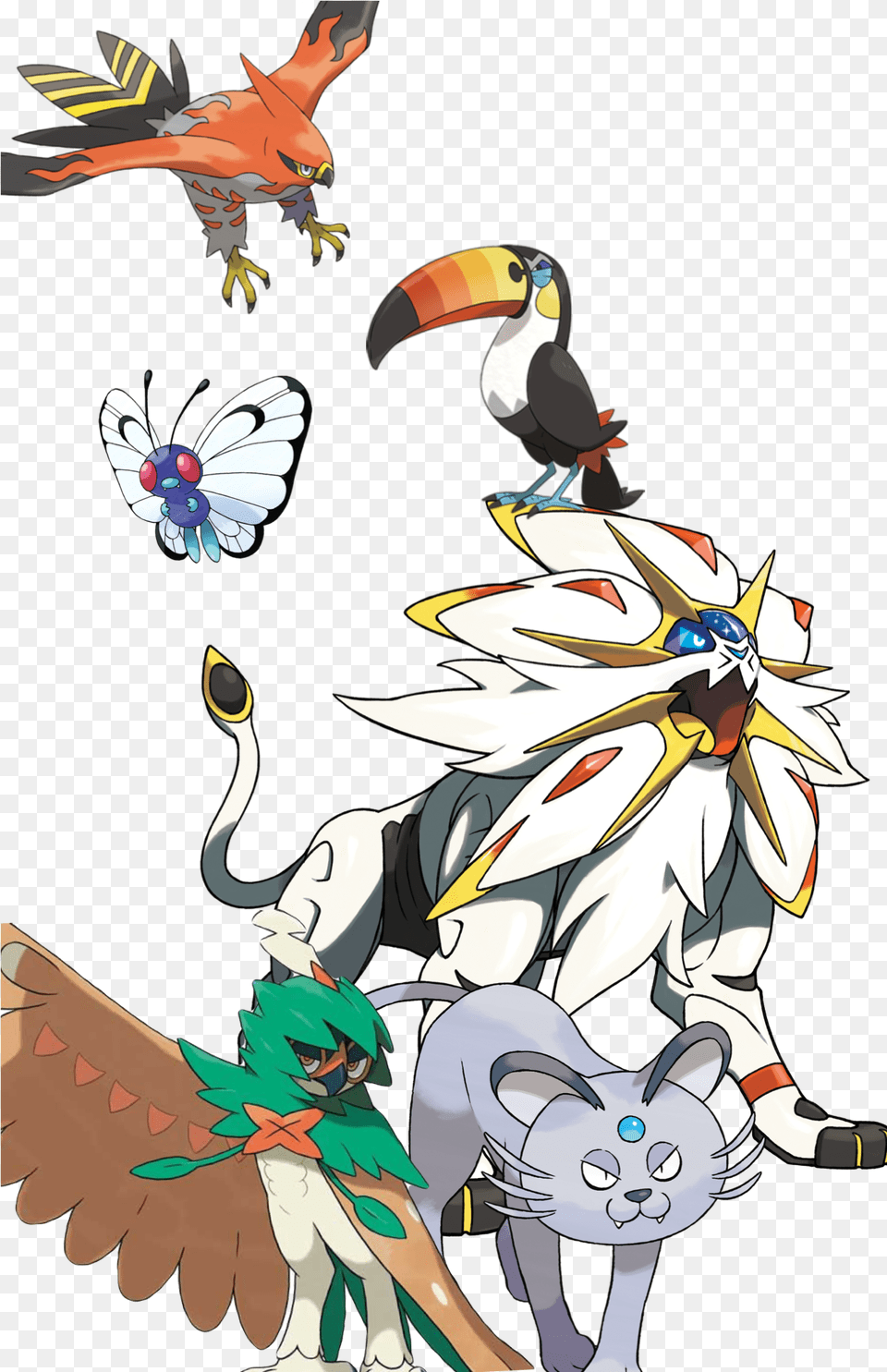 My Pokmon Sun Team Ok So I Already Completed Pokmon Sun And Moon Legendaries, Animal, Beak, Bird, Baby Png Image