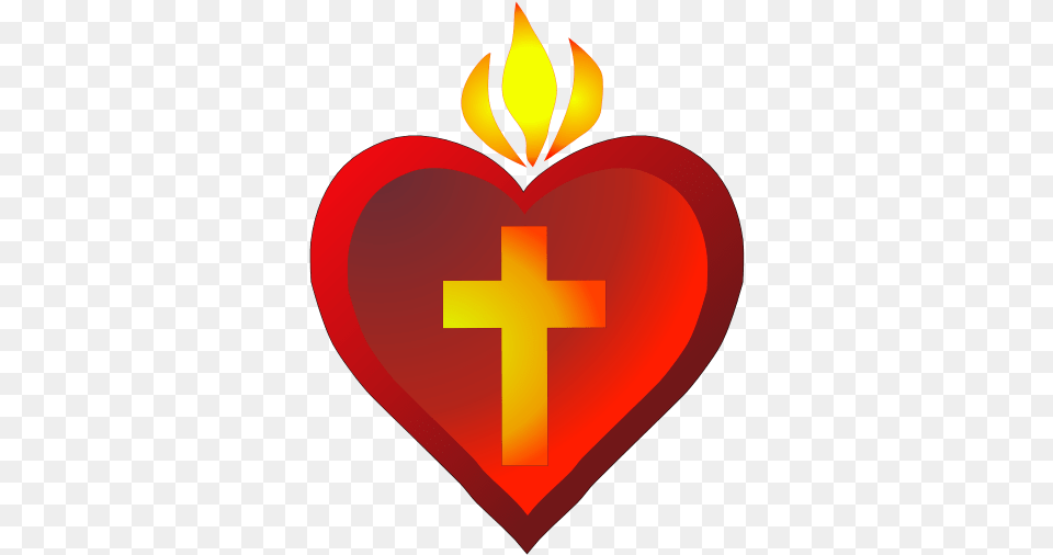 My Rosary My Rosary, Heart, Cross, Symbol, Fire Png Image