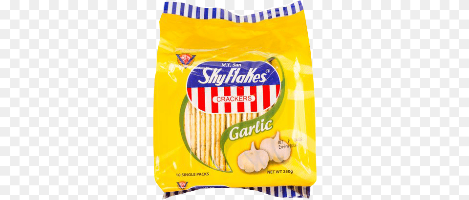 My San Sky Flakes Garlic, Food, Snack, Bread, Cracker Png