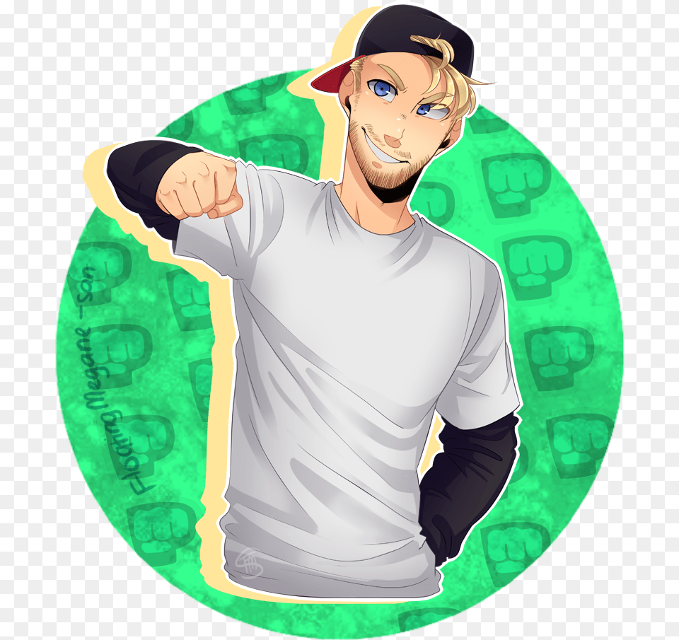 My Second Fanart Of Pewdiepie Pewdiepie Fan Made Art, T-shirt, Long Sleeve, Clothing, Sleeve Free Png
